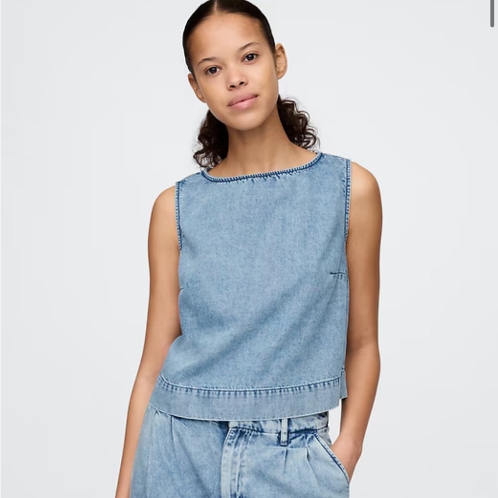 Gap ultra soft denim shell tank XL